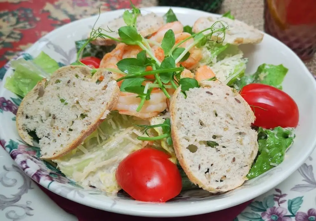 Crispy Shrimp Caesar Salad