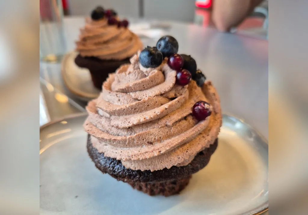 Chocolate Muffins with Chocolate Mousse